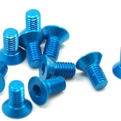 VITI IN ALLUMINIO 3x12 BLU TESTA SVASATA 10pz - GPEDAHF-312BU