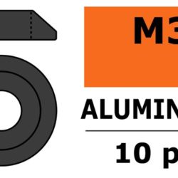 RONDELLE GUN METAL     10pz M3 PER VITI A TESTA TONDA M3 - SUGF-0407-023