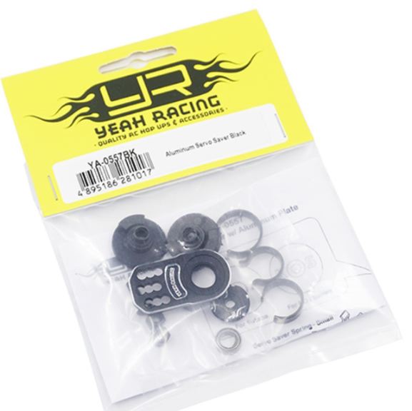 SALVASERVO IN ALLUMINIO NERO PER FUTABA 25T E SANWA 23T - GPEDYA-0557BK - immagine 2