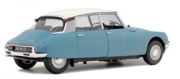 CITROEN DS BLU CAMARGUE 1/18 1972 TETTO BIANCO - SOL1800701 - immagine 3