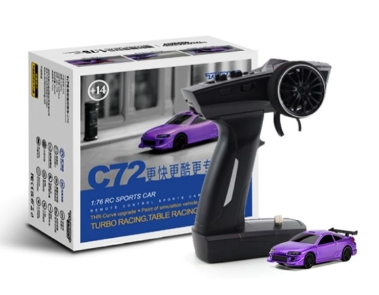 Turbo Racing micro auto Sport viola 1/76 con radio - PELTB-C72