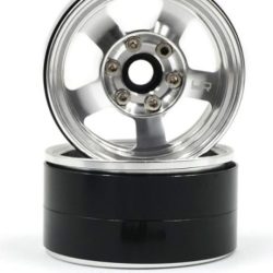 Cerchi argento a 5 raggi a 1.9 per scaler 1/10 Beadlock in alluminio - GPEDWL-0142SV