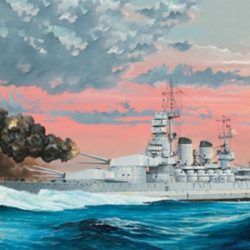 Corazzata italiana RN Littorio 1/350 1941 lunga 716mm - PMATRU05319