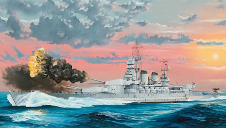 Corazzata italiana RN Littorio 1/350 1941 lunga 716mm - PMATRU05319