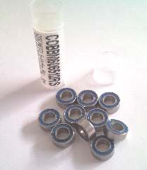 CUSCINETTI 5x10x4mm NERI  10pz IN ACCIAO SCHERMATURA TEFLON - COBBM606512RS