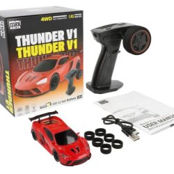 Thunder V1 rossa 4wd 1/40 touring e drift radio e servo proporzionale - RBT-MD12121