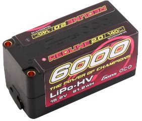 LiPo car shorty 15,2v 6000mAh 140C 4S2P Redline Series 410gr - GEN60004S14S - immagine 4