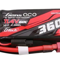 LiPo HV 3s 11,4v 3600mAh 60C Deans G-Tech 209gr 91x42x24mm - GEN363S60DGT
