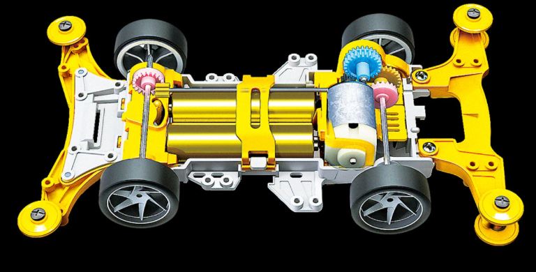 Ray Spear Yamazaki Racer telaio VZ Mini4wd Pro - TAM18099 - immagine 10