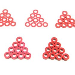 Spessori rossi M3 60pz 3x6mm 0,25/0,5/1/1,5/2/2,5mm - GPEDYA-0390RD