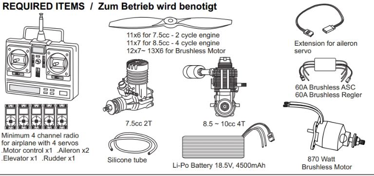 Space Walker 1580mm VQ Model per scoppio o elettrico versione Monoposto - PCHC5998 - immagine 6