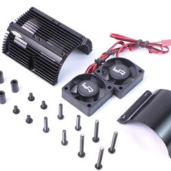 DISSIPATORE x MOTORI  NERO 1/8 IN ALLUMINIO CON 2 VENTOLE - GPEDYA-0261BK