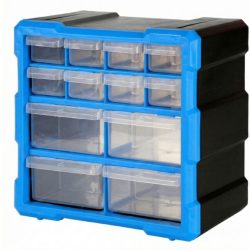 Cassettiera Robitronic con 12 cassetti blu - RBT-R14037B