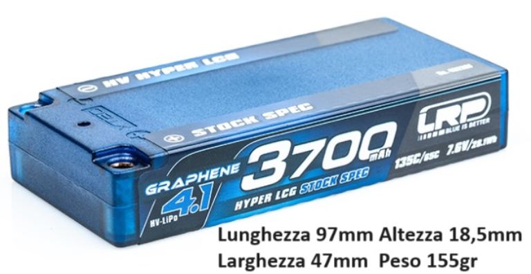 LiPo HV Shorty 2s 7,6v 3700mAh Hyper LCG Stock Spec - GPLRP432287