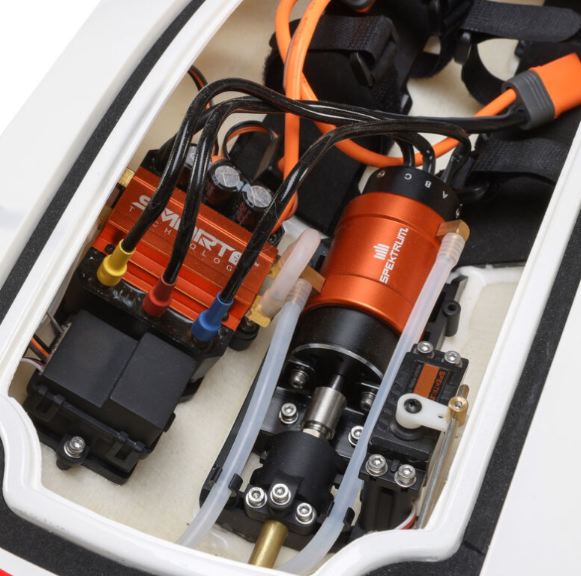 Scafo Impulse 32 BL bianco e rosso con radio 90km/h - HORPRB08037T2 - immagine 4