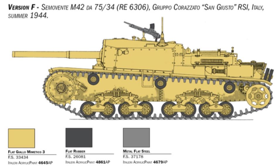 Carro Italiano Semovente M42 da 75/34 1/35 - ITA6584 - immagine 8