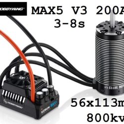 Ezrun MAX5 V3 combo 200A con EZRUN-SL-56113-800kv 1/5 - GPED38010600