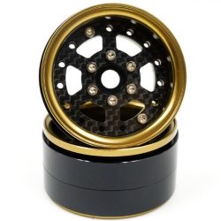 Cerchi oro/grafite in metallo beadlock da 1.9 a 6 razze PZ - GPEDWL-0169GM