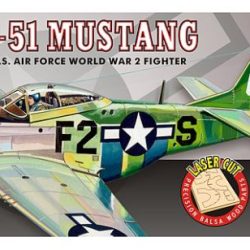 P51 MUSTANG          41cm 1/16 BALSA KIT PER VOLO LIBERO - RADGUI402LC