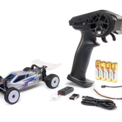 Micro-B 2WD Buggy argento 1/24 montata - HORLOS00007T2