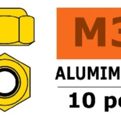 Dadi autoblocanti oro M3 10pz - SUGF-0400-030