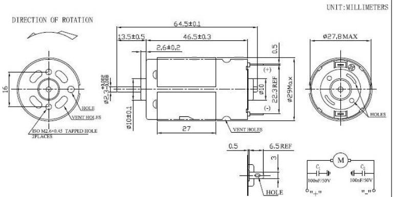 MOTORE SPAZZOLE SWIFT 480 7,2v GPX/S480BD72V - GIMS480BD72V - immagine 3