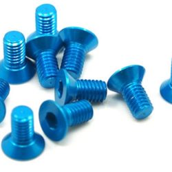 VITI IN ALLUMINIO 3x10 BLU TESTA SVASATA 10pz - GPEDAHF-310BU