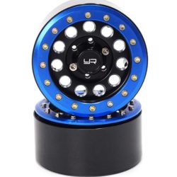 Cerchi Beadlock Blu 1.9  1/10 2pz Per Scaler In Alluminio - GPEDWL-0117BU