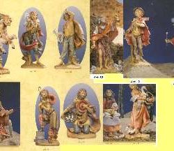 PASTORI SEMPLICI      30cm 1pz TIPO LEGNO      DIPINTO A MANO - FONTPAS30T-L