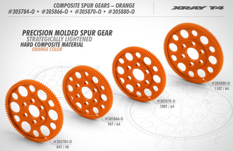 Corona orange modulo 64 96T 1/10 touring - HUD305866-O - immagine 2