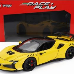 Ferrari SF90XX Stradale giallo Modena e  nera 1/18 - BUR18-16020Y