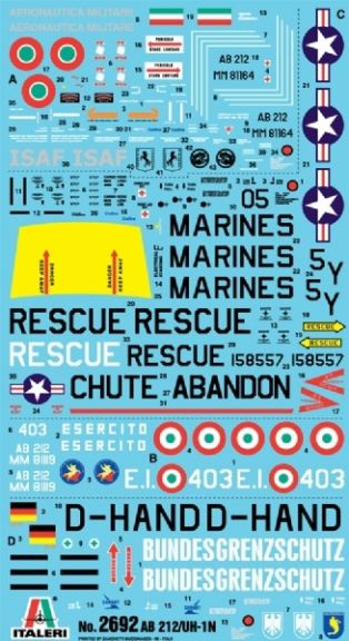 BELL AB212 UH1N 1/48 - ITA2692 - immagine 3