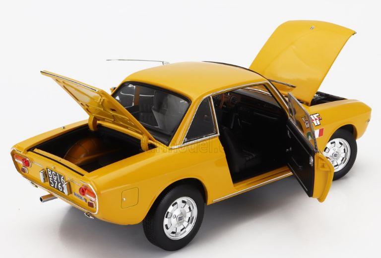 Lancia Fulvia 1600 HF Lusso 1/18 giallo camel 1971 ed. limitata a 1000pz - SOLNOR187981 - immagine 7