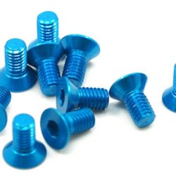 VITI IN ALLUMINIO 3x6      BLU TESTA SVASATA 10pz - GPEDAHF-306BU