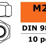 Dadi esagonali M2 autobloccanti 10pz in acciaio zincato - SUGF-0152-001