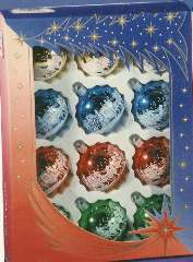 SFERA DECOR CARROZZA 60mm 12pz 4 COLORI  CON BRILLANTINA - YSCC616