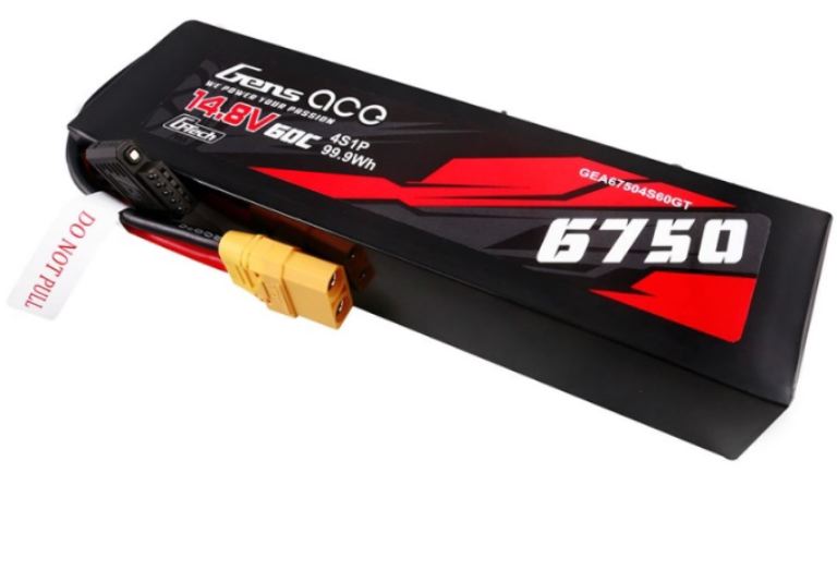 LiPo Car 14,8v 6750m 60C XT90 4s1p G-Tech Gens Ace - GEN67504S60GT - immagine 3