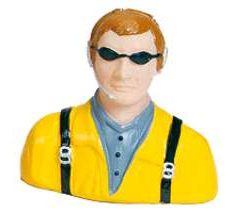 PILOTA CIVILE GIACCA GIALLA ALTO 95mm LARGO 99mm - GRA0970-8