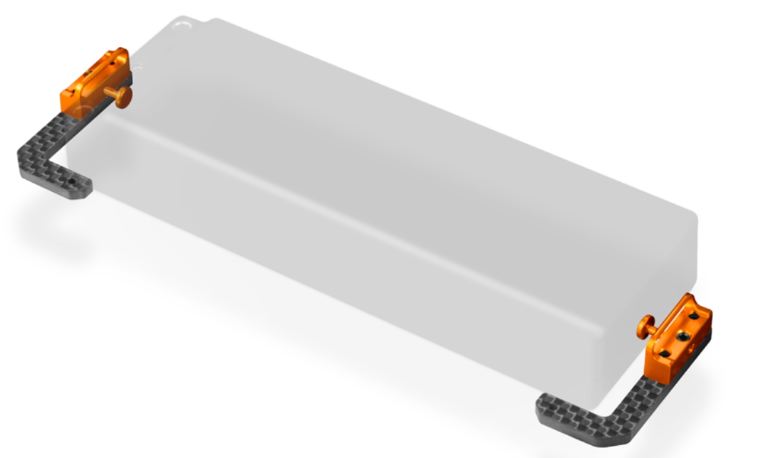 Supporto LiPo regolabile T4 T4F in alluminio e carbonio - HUD306196