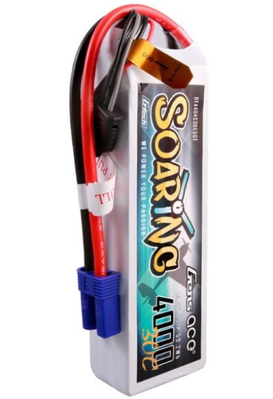 LiPo Soaring 14,8v 4000mAh 30C 4S1P EC5 G-Tech Gens Ace - GEN404S30E5GT - immagine 4