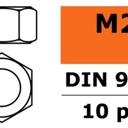 Dadi esagonali M2 non autobloccanti 10pz in acciaio zincato - SUGF-0150-002