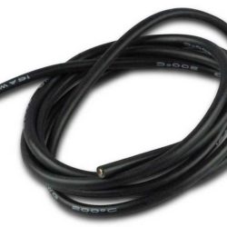 CAVO AL SILICONE NERO    1,5mm LUNGO 1mt 16AWG - CND600163