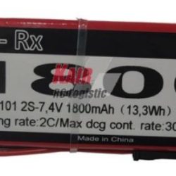 LiPo RX 1800mAh 7,4v 30C 12,6x35x101mm 101gr - SUPSAF07101