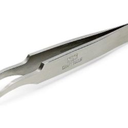 Pinzette HG in acciaio angolate a punta tonda - TAM74108