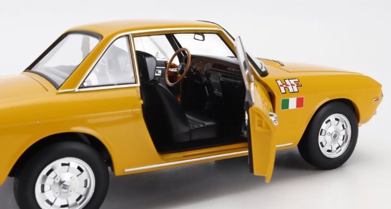 Lancia Fulvia 1600 HF Lusso 1/18 giallo camel 1971 ed. limitata a 1000pz - SOLNOR187981 - immagine 9