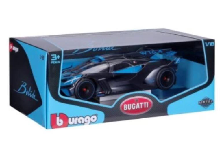 Bugatti Bolide blu e nera 1/18 - BUR18-11047B - immagine 4