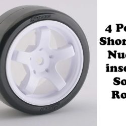 Gomme Sweep Mini Shore 33  4pz inserti rosa e cerchi bianchi - PICSWP-MN33PG