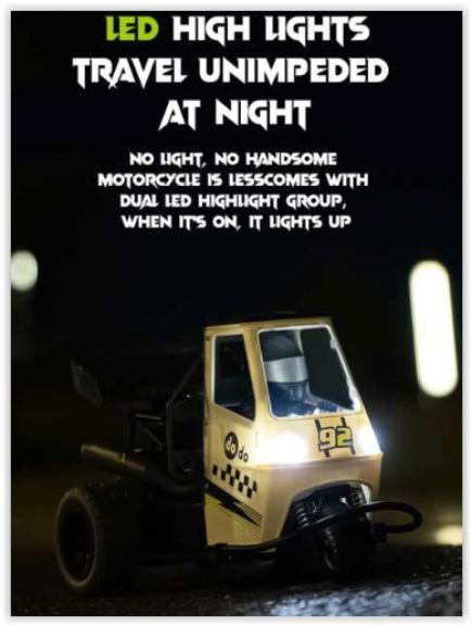 DoDo Ape Racing S810 moto a a tre ruote - RADCH7094 - immagine 3