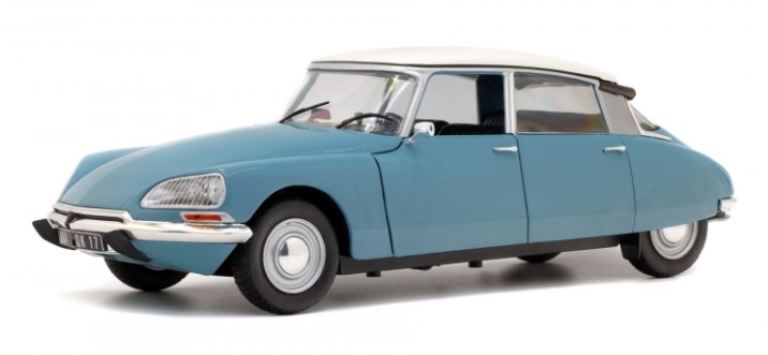 CITROEN DS BLU CAMARGUE 1/18 1972 TETTO BIANCO - SOL1800701