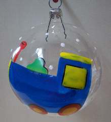 SFERA DECORATA 8cm         1pz Vetro Soffiato - YSA977